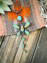 Load image into Gallery viewer, Navajo Royston Turquoise and Sterling Silver Pendant by Jacqueline Silver