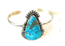 Load image into Gallery viewer, Navajo Sterling Silver &amp; Turquoise Cuff Bracelet by Francis Fred