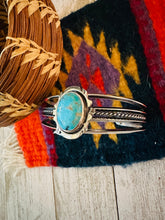 Load image into Gallery viewer, Navajo Sterling Silver &amp; Turquoise Cuff Bracelet