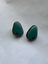 Load image into Gallery viewer, “The Sandra” Navajo Sterling Silver &amp; Turquoise Post Earrings