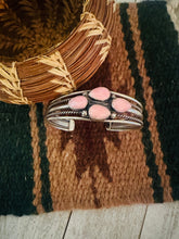 Load image into Gallery viewer, Navajo Queen Pink Conch Shell &amp; Sterling Silver Cuff Bracelet