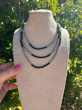 Load image into Gallery viewer, *AUTHENTIC* Navajo Pearl Sterling Silver &amp; Black Onyx Beaded Necklace