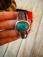 Load image into Gallery viewer, Navajo Sterling Silver &amp; Turquoise Cuff Bracelet