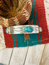 Load image into Gallery viewer, Navajo Turquoise &amp; Sterling Silver Bangle Bracelet