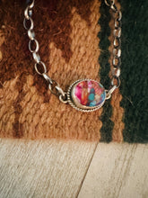 Load image into Gallery viewer, Navajo Pink Dream Mojave &amp; Sterling Silver Link  Bracelet