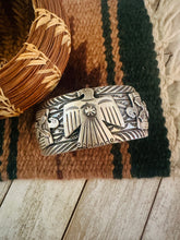 Load image into Gallery viewer, Navajo Hand Stamped Sterling Silver Thunderbird Cuff Bracelet