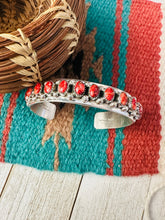 Load image into Gallery viewer, *Authentic* Navajo Red Spiny &amp; Sterling Silver Cuff Bracelet by Darlene Begay