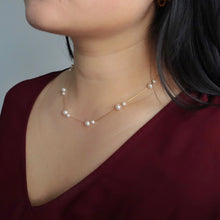 Load image into Gallery viewer, GOLD Collection - Alina Double Pearl Necklace