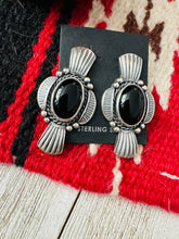 Load image into Gallery viewer, *AUTHENTIC* Navajo Onyx &amp; Sterling Silver Post Earrings