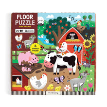 Load image into Gallery viewer, Puzzle - Farm Friends 25 Piece Floor Puzzle with Shaped Pieces