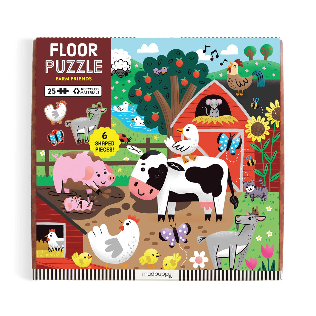 Puzzle - Farm Friends 25 Piece Floor Puzzle with Shaped Pieces