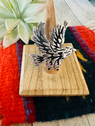 Navajo Sterling Silver Adjustable Eagle Ring by Richard Singer