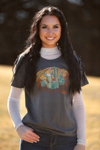 Load image into Gallery viewer, SALE ARIAT Womens Ariat Buckle Up Tee (Heather Smoke)