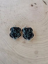 Load image into Gallery viewer, Handmade New Lander Turquoise and Sterling Silver Dangles