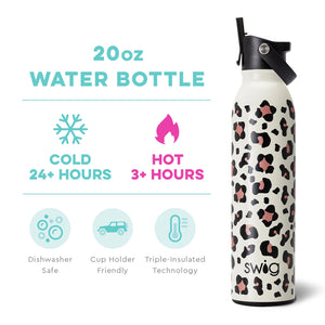 Swig Luxy Leopard Flip + Sip Water Bottle (20oz)