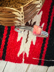 Navajo Sterling Silver & Pink Dream Mojave Cuff Bracelet