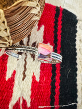 Load image into Gallery viewer, Navajo Sterling Silver &amp; Pink Dream Mojave Cuff Bracelet