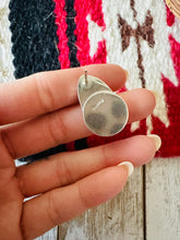 Load image into Gallery viewer, *AUTHENTIC* Navajo White Buffalo &amp; Sterling Silver Post Earrings