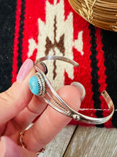 Load image into Gallery viewer, Navajo Sterling Silver &amp; Turquoise Cuff Bracelet