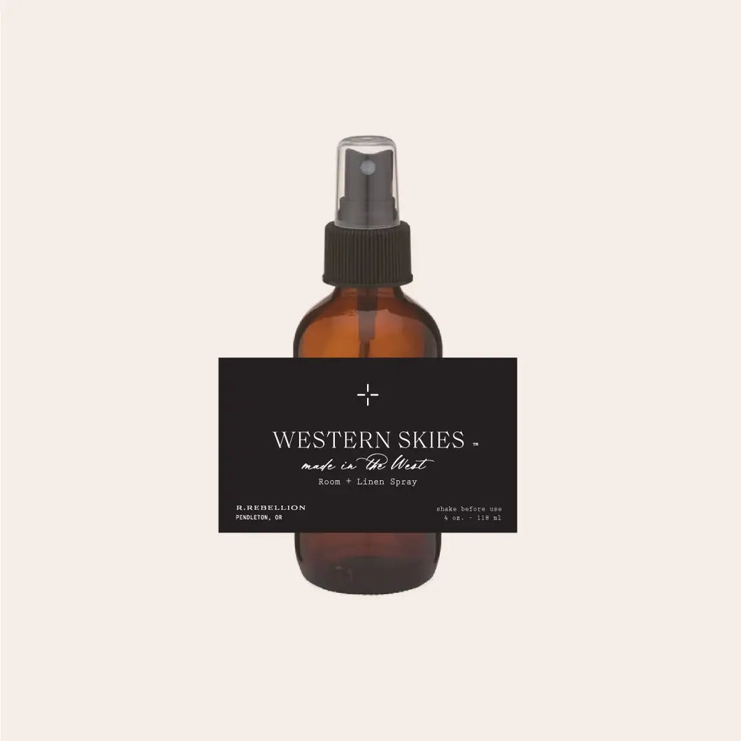 R. Rebellion Western Skies Room + Linen Spray 4 oz.