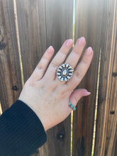Load image into Gallery viewer, “The Roxy Ring” Handmade Sterling Silver Adjustable Ring Signed Nizhoni