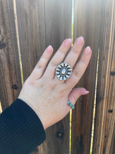 “The Roxy Ring” Handmade Sterling Silver Adjustable Ring Signed Nizhoni