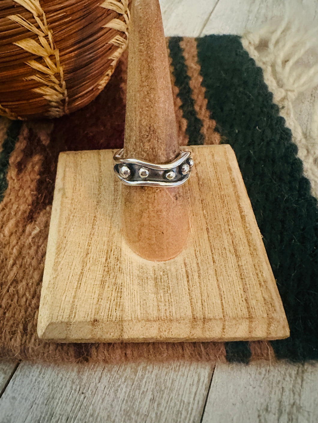 Navajo Sterling Silver Adjustable Band Ring Size