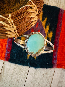 Navajo Sterling Silver & Turquoise Cuff Bracelet