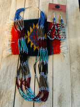 Load image into Gallery viewer, Navajo Sterling Silver &amp; Multicolor Beaded Necklace and Earring Set