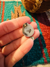 Load image into Gallery viewer, SALE *AUTHENTIC* Navajo White Buffalo and Sterling Silver Teardrop Post Earrings