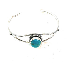 Load image into Gallery viewer, Navajo Sterling Silver &amp; Turquoise Cuff Bracelet