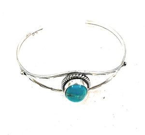 Navajo Sterling Silver & Turquoise Cuff Bracelet