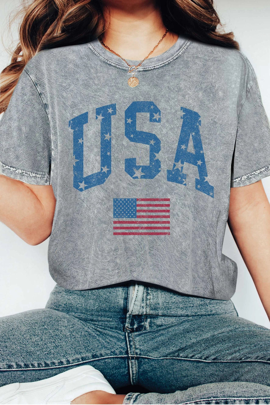 Tee - Mineral Wash American Flag