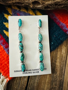 Navajo Sterling Silver & Turquoise Dangle Earrings