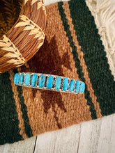 Load image into Gallery viewer, Navajo Kingman Turquoise &amp; Sterling Silver Cuff Bracelet