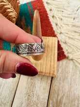 Load image into Gallery viewer, Navajo Sand Cast Sterling Silver Band Ring Size 10.25