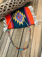 Load image into Gallery viewer, Navajo Multi Stone &amp; Sterling Silver Pearl Beaded 18” Necklace