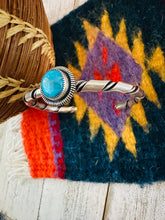 Load image into Gallery viewer, Navajo Sterling Silver &amp; Kingman Turquoise Cuff Bracelet