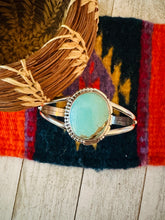 Load image into Gallery viewer, Navajo Sterling Silver &amp; Turquoise Cuff Bracelet