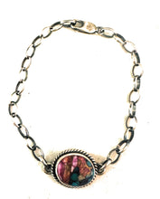 Load image into Gallery viewer, Navajo Pink Dream Mojave &amp; Sterling Silver Link  Bracelet