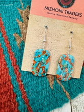 Load image into Gallery viewer, Navajo Sterling Silver &amp; Multi Stone Spice Slab Dangle Earrings