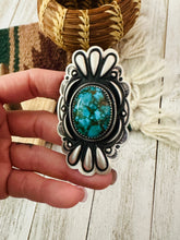 Load image into Gallery viewer, Navajo Turquoise &amp; Sterling Silver Adjustable Concho Ring by Leander Tahe