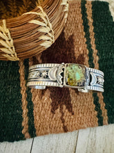 Load image into Gallery viewer, Navajo Sterling Silver &amp; Black Jack Turquoise Cuff Bracelet