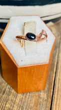 Load image into Gallery viewer, Navajo Copper Over Sterling Onyx Ring