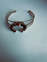 Load image into Gallery viewer, Handmade Sterling Silver, Onyx &amp; Spice Cuff Bracelet Signed Nizhoni