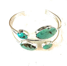 Load image into Gallery viewer, Navajo Sterling Silver &amp; Turquoise Cuff Bracelet by Francis Fred