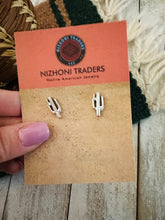 Load image into Gallery viewer, Navajo Sterling Silver Cactus Stud Earrings