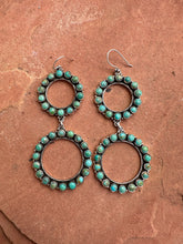 Load image into Gallery viewer, Handmade Turquoise and Sterling Silver Statement Dangles