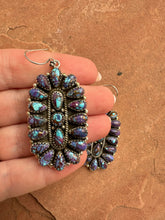 Load image into Gallery viewer, Handmade Purple Dream Mojave and Sterling Silver Statement Dangles