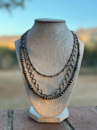 *AUTHENTIC* SILVER CITY MINI Handmade Sterling Silver 3 Strand Necklace (Copy)